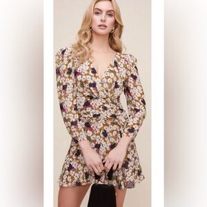 Astr the label Floral Long Sleeve Dress - Multicolor